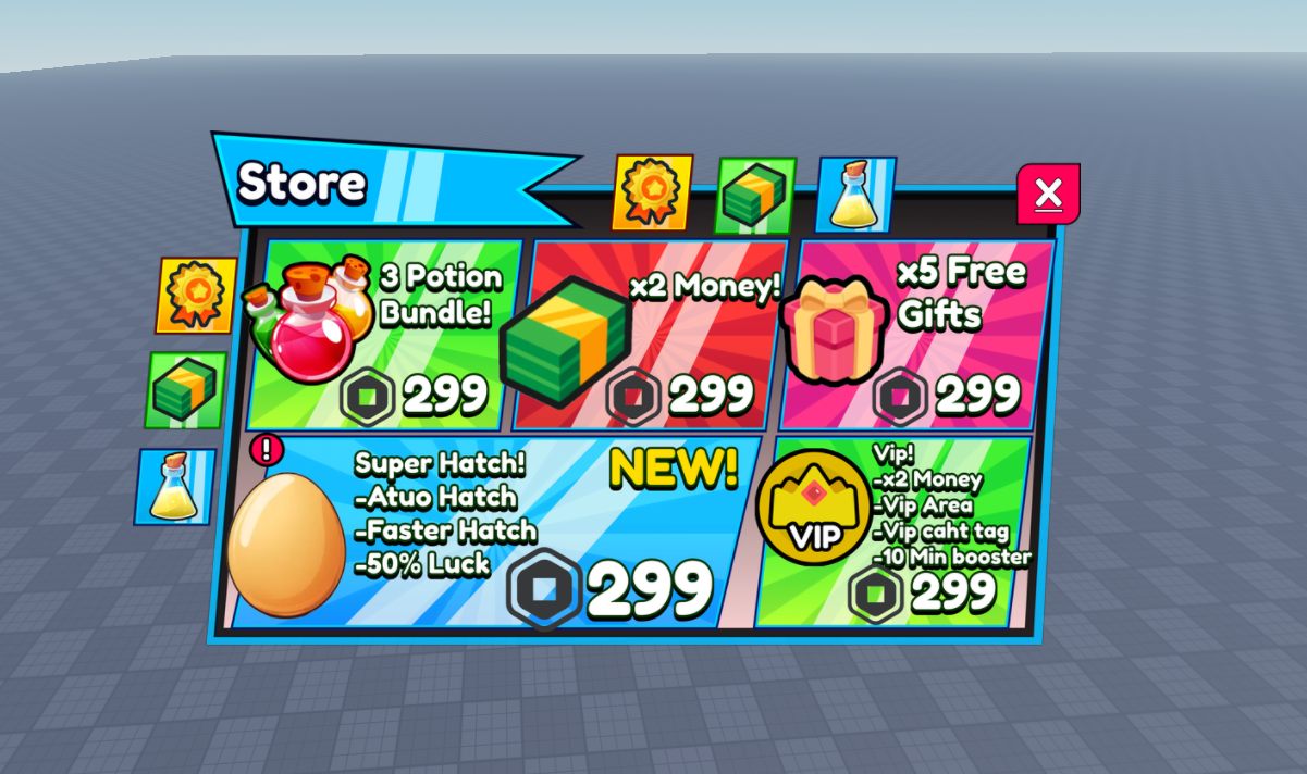 Shop UI for Roblox — Figma design by Ben Bessler